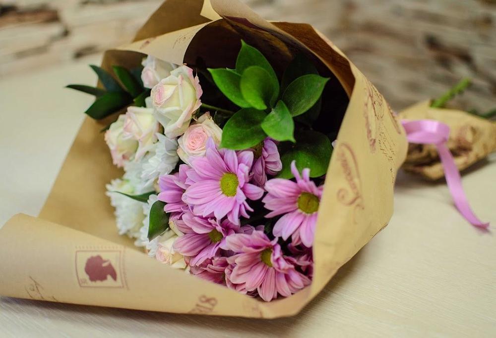 Букет цветов из: Розы и Хризантемы в Мышкине