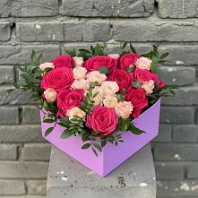 Цветочная композиция из Розы в коробке в Мышкине