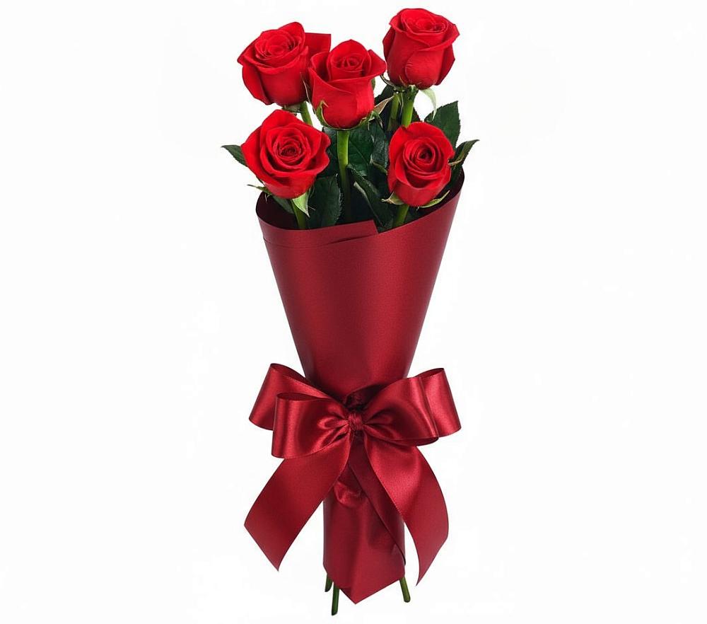 Букет 5 Красных роз Эдлесс Лав в Мышкине