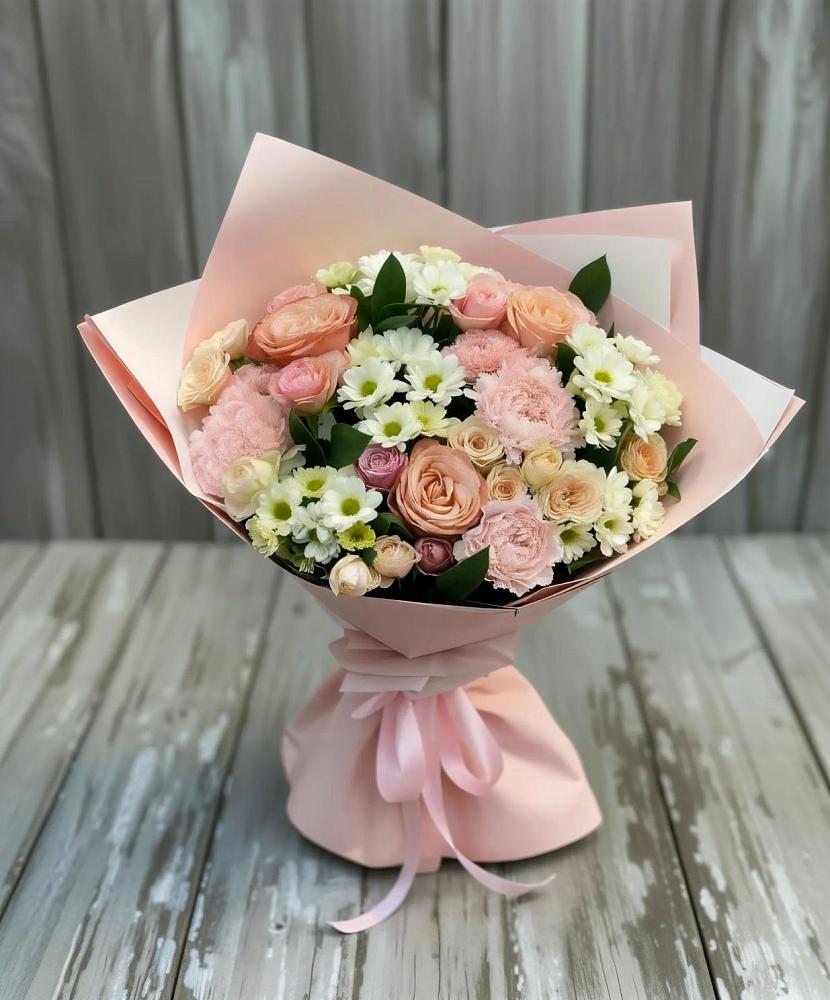 Букет цветов из: Гвоздики, Розы и Хризантемы в Мышкине