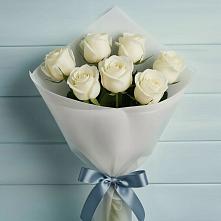 Букет 7 Белых роз Эдлесс Лав в Мышкине
