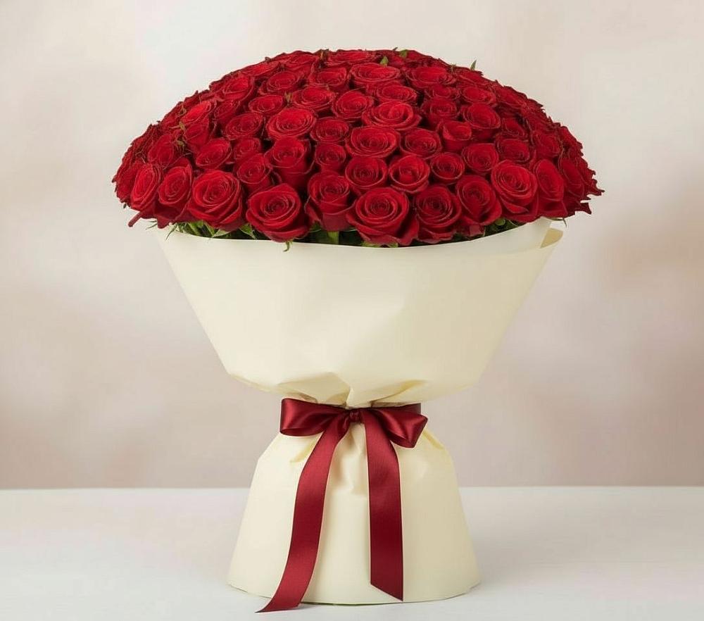 Букет 101 Красная роза Милано в Мышкине