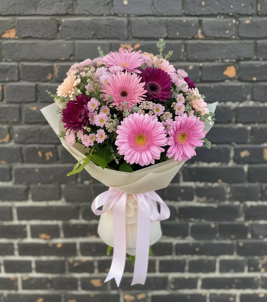 Букет цветов из: Герберы и Хризантемы в Мышкине