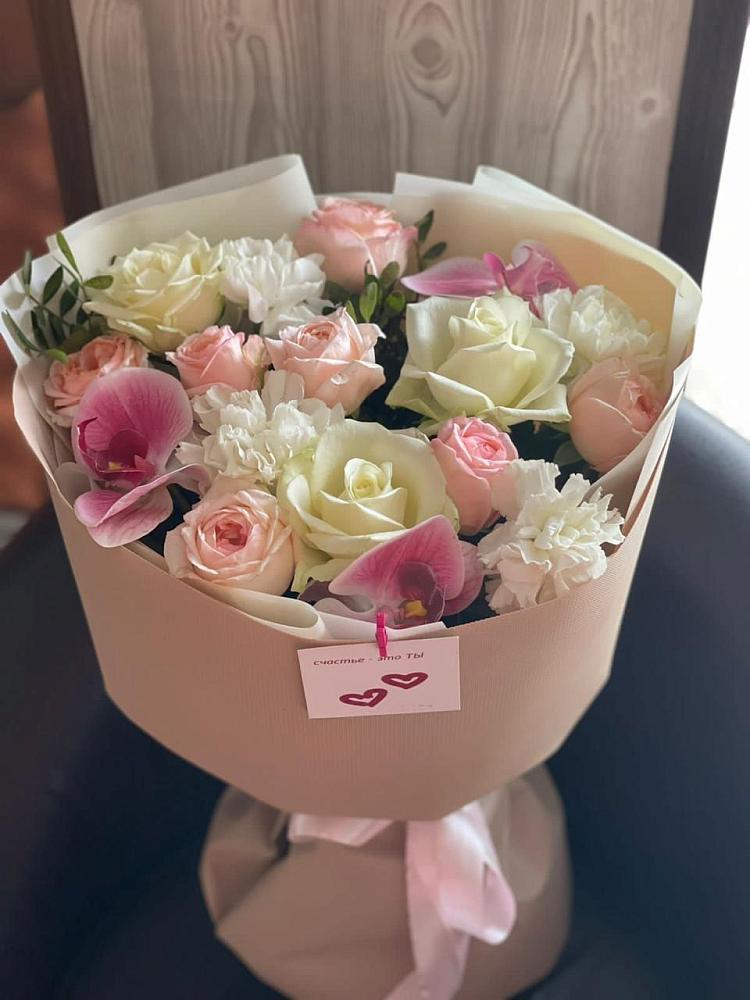 Букет цветов из: Орхидеи, Розы и Гвоздики в Мышкине