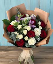 Букет цветов из:  Розы и Альстромерии в Мышкине