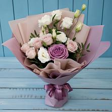 Букет цветов из:  Розы и Лизиантусы в Мышкине