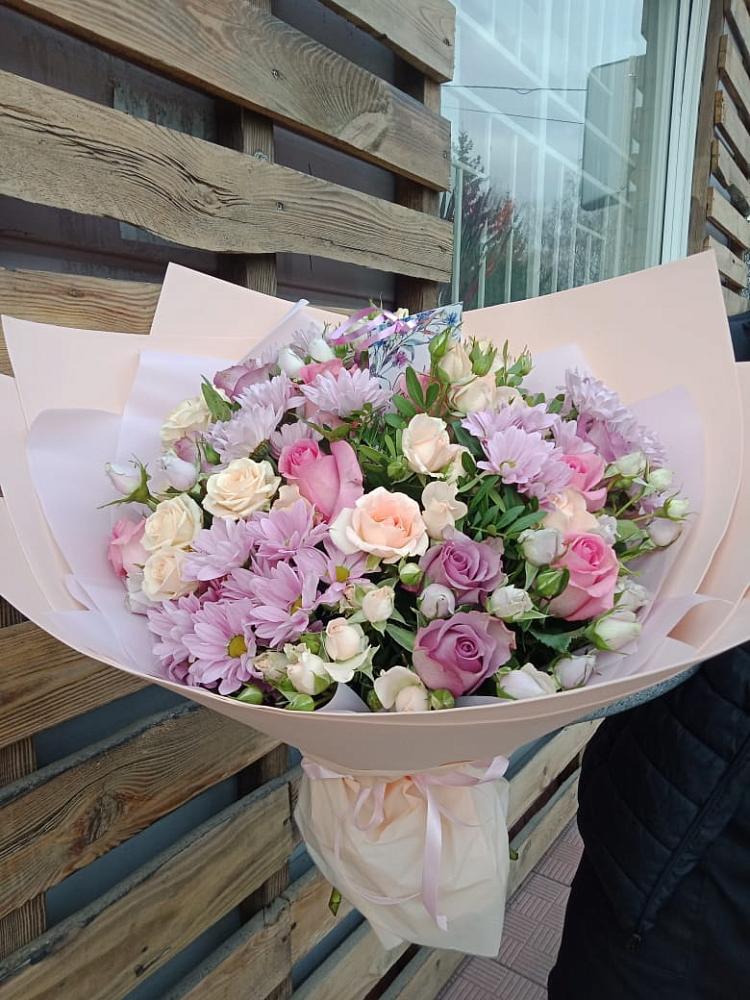 Букет цветов из: Розы и Хризантемы в Мышкине