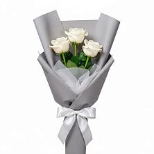 Букет 3 белые розы в Мышкине