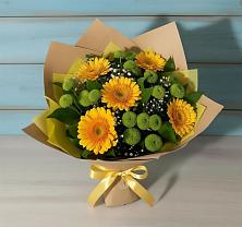 Букет цветов из:  Герберы и Хризантемы в Мышкине