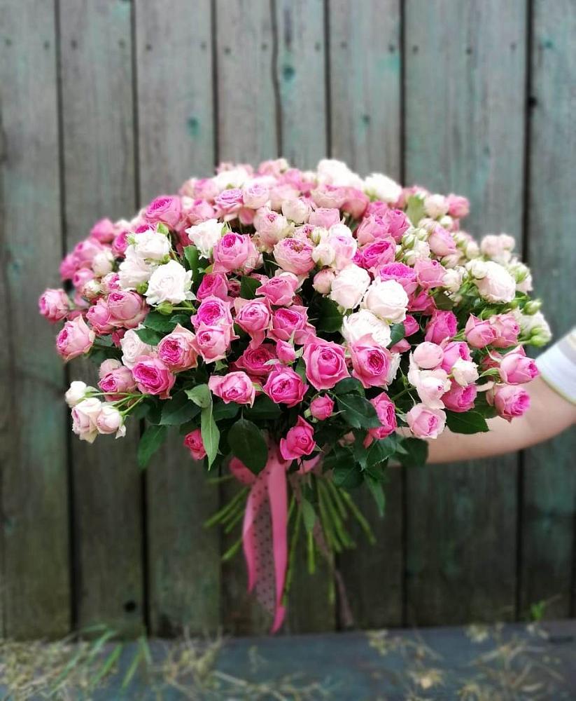 Букет Розовые кустовые розы Натали и Лав Лидия в Мышкине