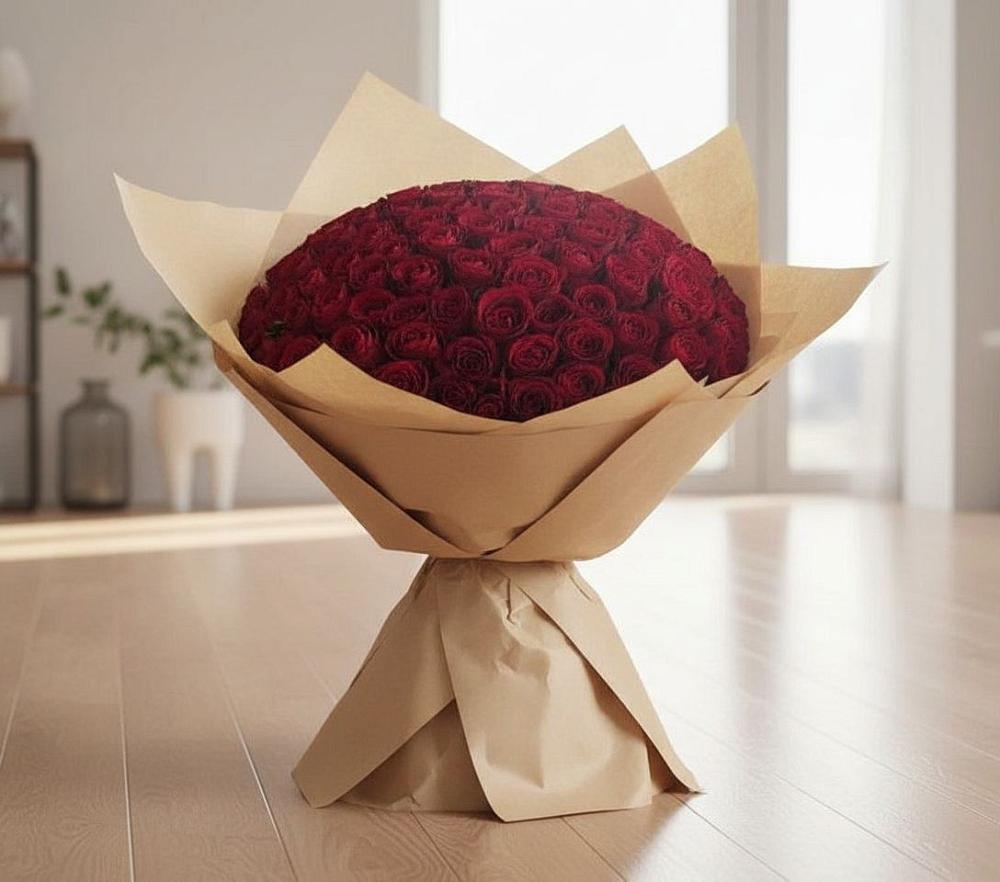 Букет 101 Красная роза в Мышкине