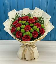 Букет цветов из:  Розы и Хризантемы в Мышкине