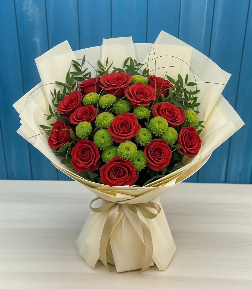 Букет цветов из: Розы и Хризантемы в Мышкине